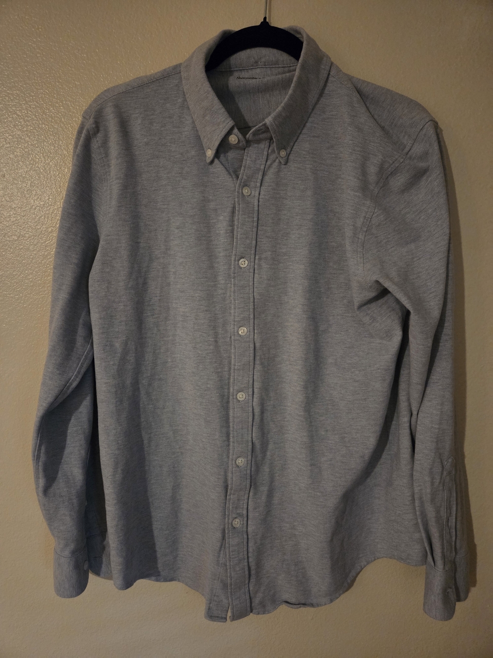 Abercrombie & Fitch Light Gray Button-Down Shirt